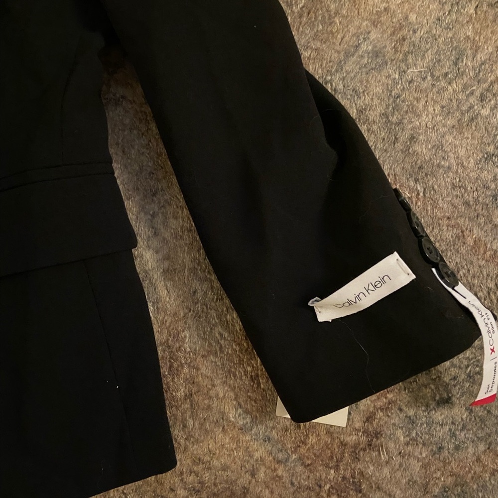 NWT Calvin Klein Big Boys Slim Fit Stretch Suit Jacket 8 Regular Black - Picture 3 of 6